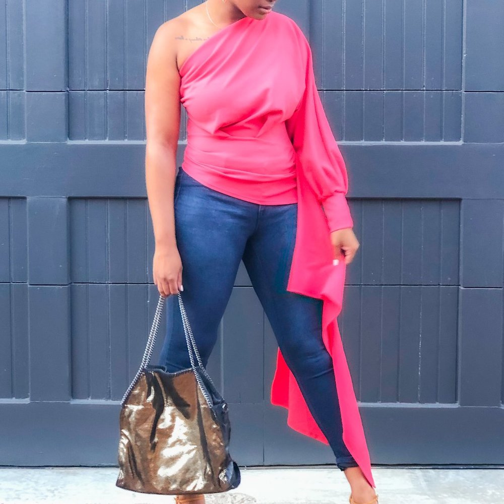 Layered One Shoulder Top